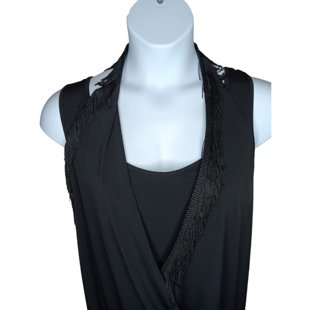 Lane Bryant Black Flapper Style Fringe Dress 20
